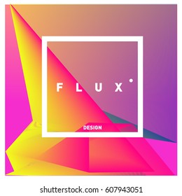 3D Colorful Wave Background. Dynamic Flux Effect. Abstract Vector Illustration. Design Template. Modern Pattern.