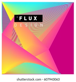3D Colorful Wave Background. Dynamic Flux Effect. Abstract Vector Illustration. Design Template. Modern Pattern.