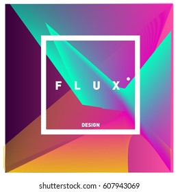 3D Colorful Wave Background. Dynamic Flux Effect. Abstract Vector Illustration. Design Template. Modern Pattern.
