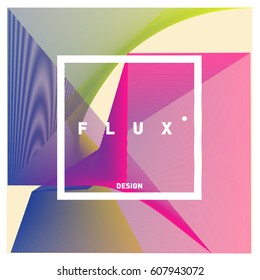 3D Colorful Wave Background. Dynamic Flux Effect. Abstract Vector Illustration. Design Template. Modern Pattern.