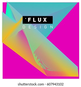 3D Colorful Wave Background. Dynamic Flux Effect. Abstract Vector Illustration. Design Template. Modern Pattern.