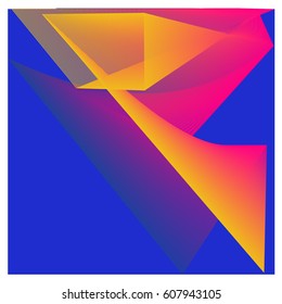 3D Colorful Wave Background. Dynamic Flux Effect. Abstract Vector Illustration. Design Template. Modern Pattern.