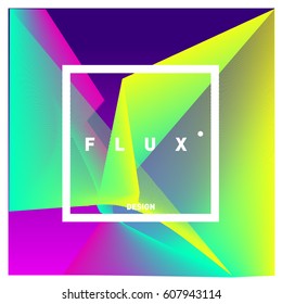3D Colorful Wave Background. Dynamic Flux Effect. Abstract Vector Illustration. Design Template. Modern Pattern.