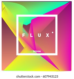 3D Colorful Wave Background. Dynamic Flux Effect. Abstract Vector Illustration. Design Template. Modern Pattern.