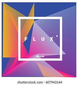 3D Colorful Wave Background. Dynamic Flux Effect. Abstract Vector Illustration. Design Template. Modern Pattern.