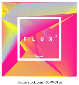 3D Colorful Wave Background. Dynamic Flux Effect. Abstract Vector Illustration. Design Template. Modern Pattern.