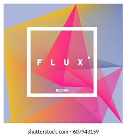 3D Colorful Wave Background. Dynamic Flux Effect. Abstract Vector Illustration. Design Template. Modern Pattern.