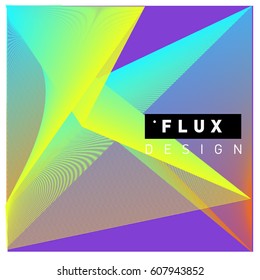 3D Colorful Wave Background. Dynamic Flux Effect. Abstract Vector Illustration. Design Template. Modern Pattern.