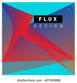 3D Colorful Wave Background. Dynamic Flux Effect. Abstract Vector Illustration. Design Template. Modern Pattern.