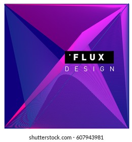 3D Colorful Wave Background. Dynamic Flux Effect. Abstract Vector Illustration. Design Template. Modern Pattern.
