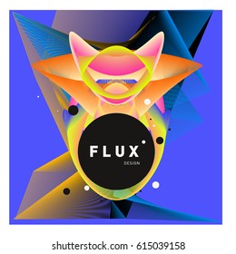 3D Colorful Wave Background. Dynamic Flux Effect. Abstract Vector Illustration. Design Template. Modern Pattern.