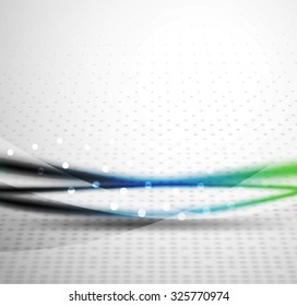 3d colorful wave line, abstract background with light and shadow effects. Wavy pattern, layout