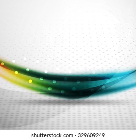 3d colorful wave line, abstract background with light and shadow effects. Wavy pattern, layout