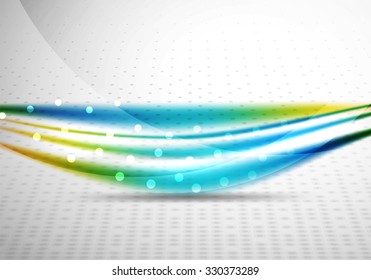 3d colorful wave line, abstract background with light and shadow effects. Wavy pattern, layout