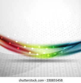 3d línea de onda colorida, fondo abstracto con efectos de luz y sombra. Patrón ondulado, disposición