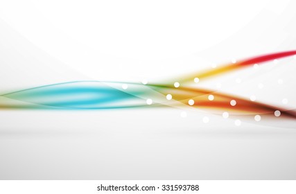 3d línea de onda colorida, fondo abstracto con efectos de luz y sombra. Patrón ondulado, disposición