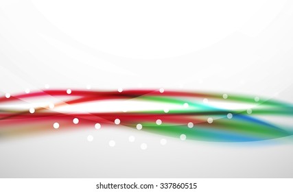 3d colorful wave line, abstract background with light and shadow effects. Wavy pattern, layout