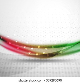 3d colorful wave line, abstract background with light and shadow effects. Wavy pattern, layout