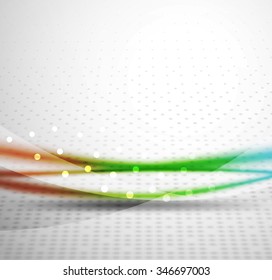 3d colorful wave line, abstract background with light and shadow effects. Wavy pattern, layout