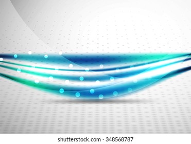 3d colorful wave line, abstract background with light and shadow effects. Wavy pattern, layout