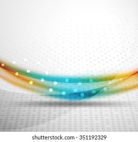 3d colorful wave line, abstract background with light and shadow effects. Wavy pattern, layout