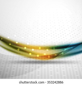 3d colorful wave line, abstract background with light and shadow effects. Wavy pattern, layout