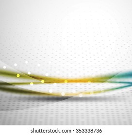 3d colorful wave line, abstract background with light and shadow effects. Wavy pattern, layout