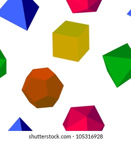 3d  colorfull  vector geometric shapes seamless