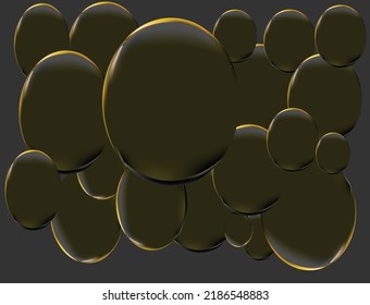 3D colourful bubbles shape vector