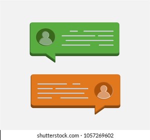 3D colourful transparent speech bubbles in vector graphics