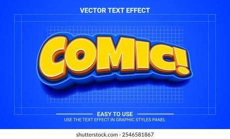 3D Comic Editable Text Effect