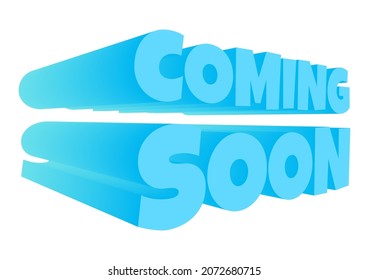 3D Coming Soon background Vector Illustration. Business Advertising with Sign or Label Design for Sale Serve as a Banner, Poster and Promotion Announce Card
