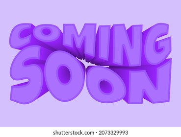 3D Coming Soon background Vector Illustration. Business Advertising with Sign or Label Design for Sale Serve as a Banner, Poster and Promotion Announce Card