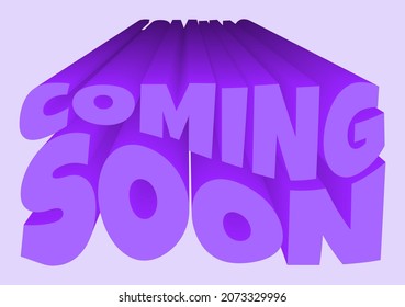 3D Coming Soon background Vector Illustration. Business Advertising with Sign or Label Design for Sale Serve as a Banner, Poster and Promotion Announce Card