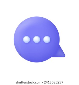 3D Comment icon. Chat, conversation, talk, chatting, comment, communication icon. Trendy and modern vector in 3d style.