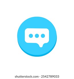 3d comment illustration. Speech bubble vector. 3d speech bubble symbol on white background. 3d user mention sign illustration