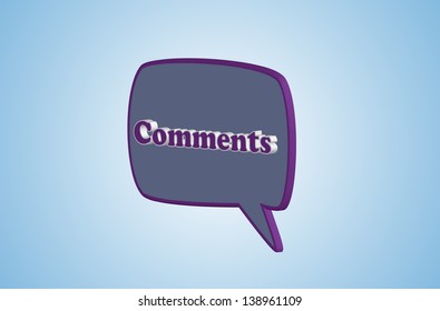 3d Comments icon or symbol