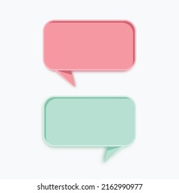 3d Communication concept. The word communicate with pastel dialog speech bubbles. Minimal design concept. Vector illustration