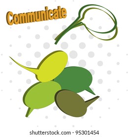 a 3D communications concept illustration
