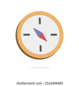 3d compass in minimal cartoon style