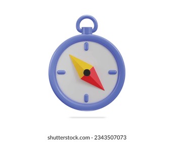 3d compass navigation icon vector illustration