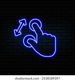 3d computer cursor hand web for concept design. 3d hand pointing icon design. neon..