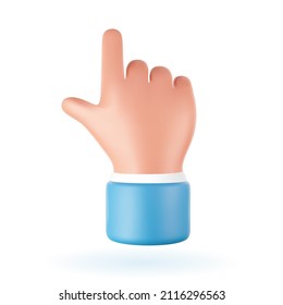 3d computer cursor web hand. Mouse cursor for website. Alternate pointer to select the correct target. Vector illustration.