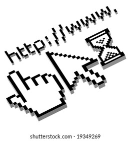 3d computer cursors in vector