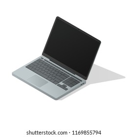 3d computer isolated. Laptop Isometric Vector Illustration Created For Mobile, Web, Decor, Print Products, Application on white background