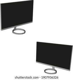 3.ᵉʳ monitor de ordenador con pantallas led tvs aislado
