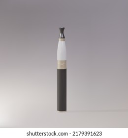 3d concentrated THC CBD oil in glass cartridges for vaping isolated on grey background. Vector illustration.