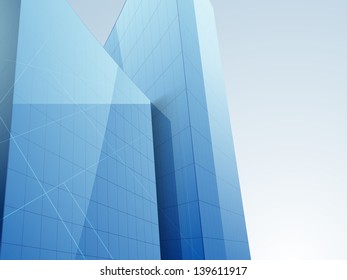 3D concept of building construction, architecture designing concept.