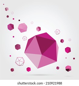 3D concept illustration. Abstract geometric background.