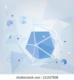 3D concept illustration. Abstract geometric background. Vector illustration.